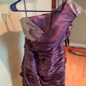 Purple and silver dress
